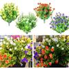 Bodosac 12 pcs Artificial Flowers UV Resistant for Outside Fake Plants Outdoor Bridal Party Wedding Bouquet for Greenery Shrubs Plants Home Garden