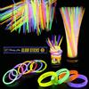 Trimming Shop Bastoncini Luminosi Braccialetti Polsino Neon Collana per Festa Forniture, Compleanno, Bomboniere Matrimonio, Misto Colore Luce Bastoncini, 25pcs