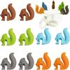Fc'Noqgn Porta bustine di tè in Silicone per Tazze, 10 Pezzi Scoiattolo Porta bustine di tè Carino marcatori di Bevande marcatori di Vetro Scoiattolo Porta bustine di tè per Tazze Mugs Party Supplies