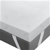 BedStory 10cm Topper Matrimoniale in Memory Foam con Profumo di Lavanda, Coprimaterasso con Angoli Elastici, Morbido e Lavabile (160x190x10 cm）