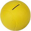 HMF 48910 Salvadanaio a forma di pallina da tennis con chiave | Diametro 10 cm | Giallo