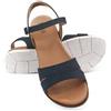 Zerimar - Sandalo Donna in Pelle - Sandali da Donna in Pelle - Suola in Gomma Antiscivolo - Chiusura con Fibbia Regolabile - Altezza del Tacco 2 cm - 100% Pelle autentica