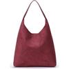 GSenhui Borsa da donna in pelle scamosciata, grande borsa shopper da donna, borsa a tracolla, borsa a tracolla, borsa a mano, colore marrone, B5-rosso