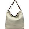 Cheval Firenze Borsa a Spalla Lily, Vera Pelle Made in Italy (Beige/Cuoio)