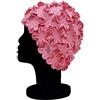 Blue Reef Isla Floral - Cappello da nuoto da donna, stile classico, retrò, con petali di fiori 3D, tinta unita, stile vintage, taglia unica, colore: rosa pastello