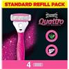 Wilkinson Sword Quattro for Women - Lamette per rasoio da donna, 4 lame, un pacco con 4 pezzi