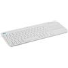 Logitech K400 Plus Tastiera Wireless Touch TV, Facili Controlli Multimediali e Touchpad Integrato, Layout Tedesco QWERTZ - Bianco