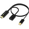 Techly 362589 Adattatore Convertitore da HDMI™ a Displayport con USB 4K 60Hz Nero