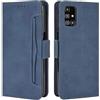 HualuBro Cover per Samsung Galaxy M31S, Flip Cover a Libro in Premium PU Pelle Magnetica Antiurto Case Portafoglio Custodia per Samsung Galaxy M31S Cover - Blu