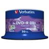 Verbatim 1x50 Verbatim DVD+R Double Layer 8X Speed, 8,5 GB opaco, colore: Argento