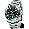 PAGRNE DESIGN Orologio Automatico Uomo NH35 Automatico Meccanico 40mm Acciaio Inox Sport Impermeabile Vetro Zaffiro Orologi Uomo (1661 Black Green)