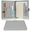 Wonderpool Portadocumenti A4 PU Pelle con 4 Anelli Portadocumenti Multi Documento con Raccoglitore Rimovibile per Appunti e Tasca Funzionale per Organizzatore Ufficio Viaggi Scuola (Verde)