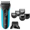 Braun Rasoio Braun Series 3 3010BT Shave e Style 3-in-1 blu [3010BT]