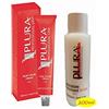 PLURA Set Colorazione Capelli100ml + Ossigeno da 200ml + Pennello + Ciotola - PLURA (7.0 - BIONDO MEDIO INTENSO)