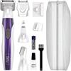 WAHL Rimozione dei peli del viso e del corpo, Pure Radiance, rasoio da donna, rasatura femminile, trimmer a batteria 4 in 1, depilazione su tutto il corpo, trimmer bikini, rimuove i peli del viso,