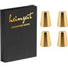 heimzeit Pomelli Armadio Cone per Porte, Cassetti e Comodini in Alluminio di Alta Qualità [4 Pezzi, Rotondo] Colore: Oro, Design Elegante, Pomelli per Mobili con impugnatura a un foro e viti