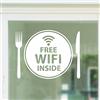 Wall4stickers - Adesivo in vinile con scritta Free WIFI Inside Plate Window Sign Graphics Cafe Shop Salon Bar Restaurant
