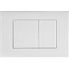 Wunderbad Placca di Scarico Bianco Opaco - Compatibile con Geberit Duofix Sigma/Delta/Basic - Doppio Pulsante di Scarico - Wunderbad