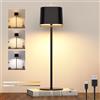 Aozhate Lampada da Tavolo LED Senza Fili Ricaricabile, lampada da Comodino Dimmerabile Touch, 5600mAh Lampada da Scrivania Portabile, IP44, Luce da Lettura per Interni/Esterni, Ristorante/Camera da Letto/Bar