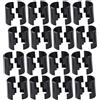 tooloflife Clip in filo metallico da 2,5 cm per scaffalature da 25 mm, manicotti per scaffalature in filo di plastica, clip di blocco per mensole, nero [16 paia]