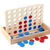 ZUNIPLEX 4 In a Row in Scatola,Four Wins Classic, gioco da viaggio 4 Wins, gioco di legno 4 in a Row, giocattolo educativo per bambini, gioco di strategia per bambini da 3 4 5 6 7 8