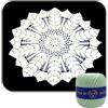 Crochet by Patty Centrino Verde chiaro rotondo ad uncinetto in cotone 33 cm (12CN) - Made in Italy