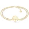 SERASAR Cavigliera Donna Oro Nera 925 Albero Della Vita Gioiello Elegante con Zirconi Regolabile Resistente all'Acqua Cavigliera Estate Mare Spiaggia Piede Ragazze Idee Regalo Elegante
