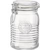 Bormioli Rocco Officina1825 540637MTV121990 Barattolo con Coperchio Basculante, Set da 6, Vetro, Transparent, 33.75 Ounce, 33.75 Fluid_Ounces, Trasparente
