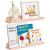 Lifewit Set di 2 Mensole da Muro in Plastica, 38cm Supporto in Vinile per Bambini per Libri/Disco in Vinile/Immagini/Decorazioni, per Organizzare la Camera da Letto/Soggiorno/Bagno/Cucina, Rosa
