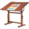 MEEDEN Tavolo da disegno in legno extra large: 106,7 x 76,2 cm, tavolo da disegno per artisti, altezza regolabile, tavolo inclinabile per adulti, per pittura, lettura, scrittura e schizzi
