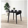 Hallowood Furniture Ledbury - Tavolo da pranzo piccolo, in legno massiccio, pieghevole, da cucina, nero, allungabile, per casa e bar