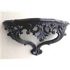 Artissimo Console da parete in stile barocco, anticato, 38 x 20 x 16 cm, colore: nero