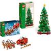 LEGO Bundle Festivo - Include La Slitta di Babbo Natale (40499) e l'Albero di Natale (40573) - Giocattoli da Costruire per Bambini e Bambine da 9 anni in su - Regali di Compleanno Creativi per Piccoli