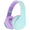 PowerLocus P2 - Cuffie Bluetooth per bambini, con volume limitato a 85 dB, cuffie wireless e cablate, cuffie pieghevoli e regolabili, comode con microfono integrato, micro SD slot