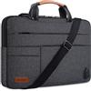 DOMISO 12,5-13 Pollici Borsa PC Impermeabile Custodia con Porta di Ricarica USB per Computer Portatile/Tablet/Apple MacBook Pro/MacBook Air/HP/Asus/Lenovo/Dell, Cerniera Nera