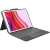 Logitech Combo Touch per iPad (7a, 8a e 9a generazione) Custodia con trackpad di precisione, tastiera retroilluminata simile a quella di un laptop, Smart Connector, Layout Italiano QWERTY - Grigio