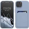 kwmobile Custodia Compatibile con iPhone 15 Cover - Back Case Cellulare con Slot Porta Carte - Morbida in Silicone TPU lavanda
