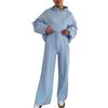 Fannyfuny 2024 Completo da Donna 2 Pezzi Casual Nuovi Felpa Tinta Unita con Tasche +Pantalone Baggy Elegante Tuta Donna Ginnastica Completi Sportivi Donna per Ginnastica Pilates Workout confortevole Oversize