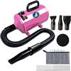 Xapigo Asciugatore per Cani e Gatti - Phon per Animali Domestici,3 Livelli di Temperatura, 2 velocità, Basso Rumore, Leggero e Portatile, Ideale per Toelettatura Professionale e Casalinga (Rosa ABS)