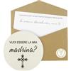 Kzikbxh Madrina Battesimo,Vuoi Essere La Mia Madrina,Madrina Cresima,Madrina E Padrino Battesimo,Regalo Madrina Battesimo,Bomboniera Madrina Battesimo,Biglietti Cresima,Biglietto Busta Targa in legno