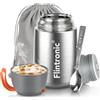 flintronic Thermo per Alimenti, 650ml Contenitore Termico per Alimenti Caldi, Thermos per Alimenti sottovuoto, Contenitore Termico di Acciaio Inox, Contenitore per Alimenti Caldi Freddi