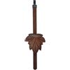 KD89 Bilanciere in legno per pendoli a cucù, motivo foglia di vite, diversi colori proposti, fabbricazione artigianale della fôret nera (scuro)
