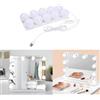 Qtuie Luci per Specchio da Trucco 10 Luci da Specchio per Trucco 3 Colori Lampadine Dimmerabili USB Luci Specchio Make up in Stile Hollywood Luci per Specchio da Terra Specchio da Bagno