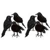 Shiwaki Non-brand Shiwaki 6 Pack Corvi Uccelli Artificiali Decorazioni di Halloween Corvo Uccelli Neri Corvo piumato Nero Decorazioni Fatte a Mano Prop Ornamento Animale Realistico Statuetta Statua Modello