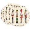 Bseical 4 Pezzi Sottopiatti Natalizi, 35 cm Tovagliette Natalizie Rotonde, Lino Tovagliette Lavabili, Antiscivolo Sottopiatti Natale, Sottopiatto Natalizio Per La Tavola E Decorazioni Natalizie