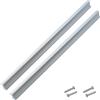 Aerzetix - Set di 2 Maniglie per Mobile - Interasse 224mm - Porta Armadio Cassetto - in Metallo - Finitura Argento Opaco - Arredamento Decorazione Interno Cucina Soggiorno