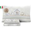 HomeLife Set lenzuola Letto Singolo Cotone Made in Italy | Completo Letto Singolo Cotone: lenzuolo singolo Sopra, Lenzuolo Sotto Con Angoli, Federa | Completo Lenzuola Singolo Cotone| Gufi Verde