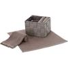 Casatessile Set Lavette Bagno con Cestino Dallas Asciugamani Ospiti, Lavette Spugna Cotone per Viso Bidet, Bambini - Marron