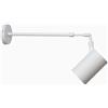 LXHK Faretti da Parete Interno Orientabili Vintage, Applique a Braccio Lungo Retrò Industrial Interiors Telescopica Faretto da Parete Orientabile Nero da Lettura con Scalabile Braccio, 1 COB,White 30w