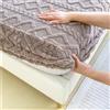 Mateju Lenzuolo con Angoli in Pile Jacquard, Coprimaterasso in Inverno, Morbido, Caldo, Angolo Elastico Profondi da 28 cm per Letto Singolo, Matrimoniale, Una Piazza e Mezza (200x220cm,Marrone)